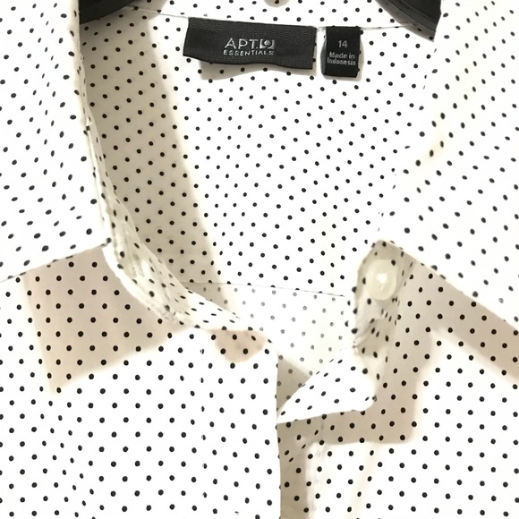 APT 9 Top Plus Size 14 Work Office Button Long Sun - Picture 3 of 4